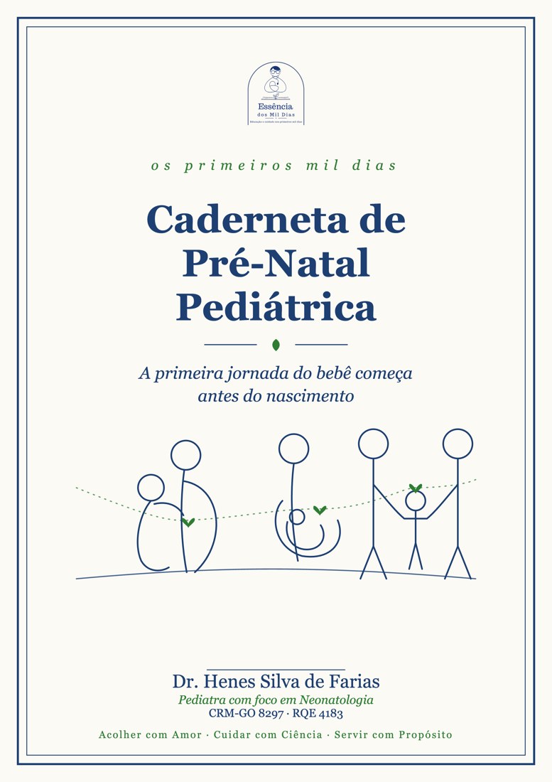 Capa da Caderneta de Pré-Natal Pediátrica Premium — Essência Baby Home